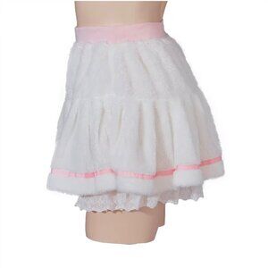 Lolitimes Small Ruffle Terry Cloth Skirt Coquette Cottage Flirty Pink